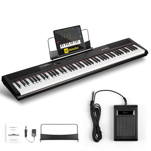 REVERB|stereo【88鍵|artesia|perfomer】 Artesia Portable 88 Key Weighted Keyboard Piano, 88-Key Digital